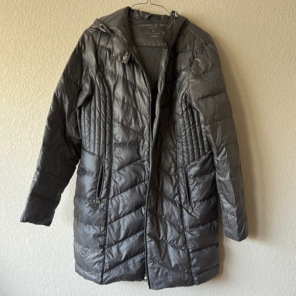 Gray Quilted Puffer Coat